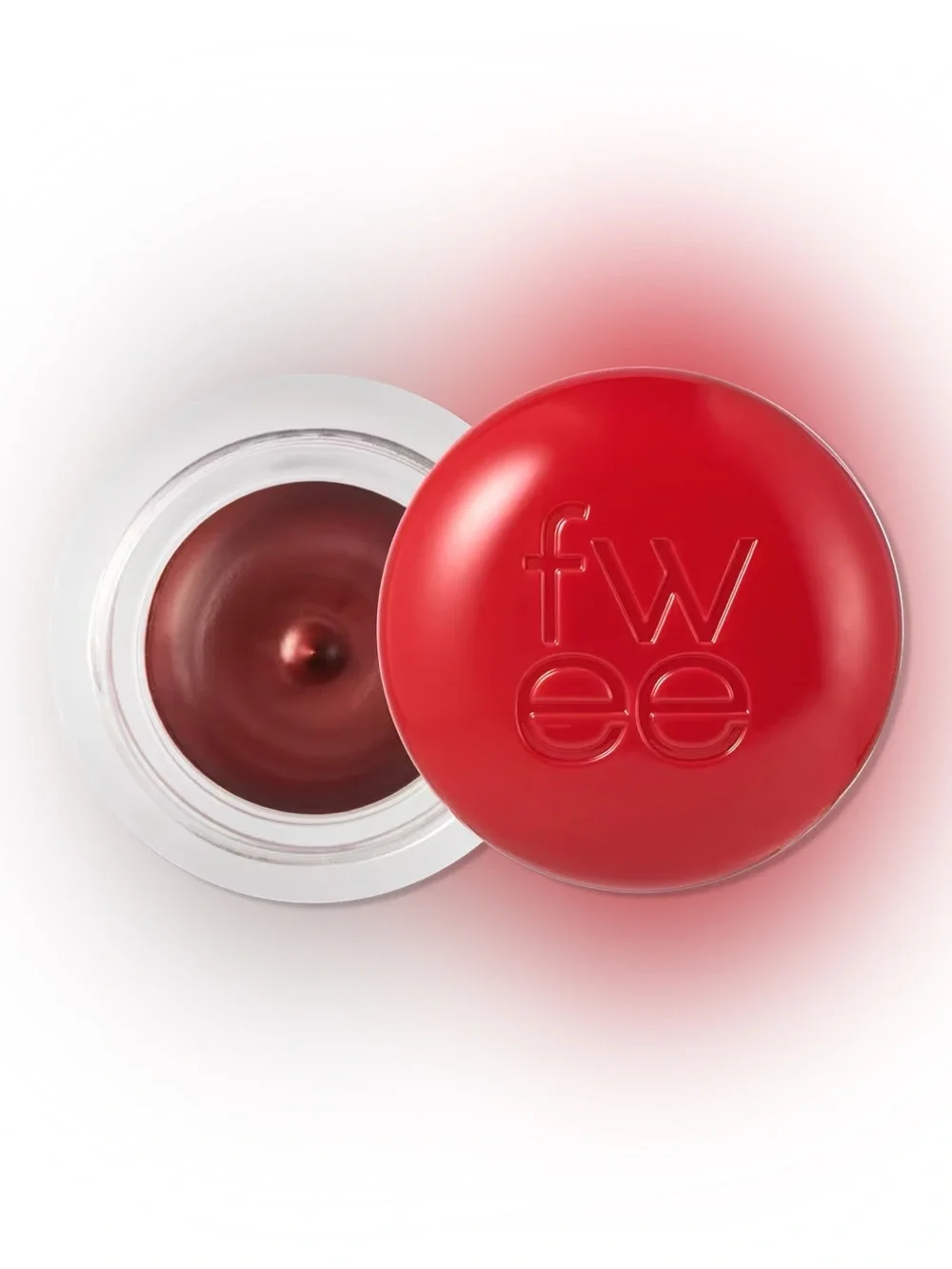 Fwee Fav Lip & Cheek Blurry Pudding Pot- tanned brown red, warm undertone